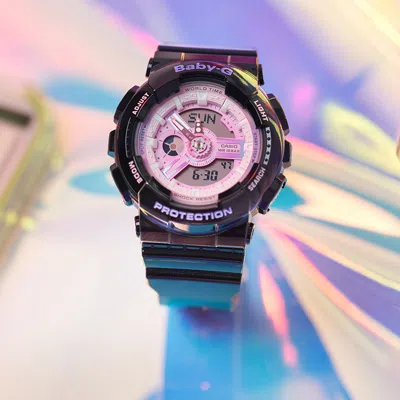 Casio Baby-g 'black Pink' In Blue