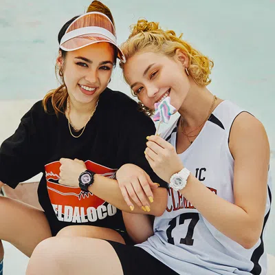 Casio Baby-g 'black Pink' In Blue