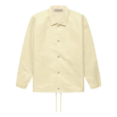 Essentials Fear Of God  Fw22 Nylon Coaches Jacket 'canary' In White