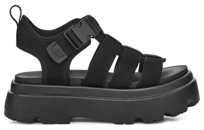 Ugg Cora52698s Sandals Womenblack Nubuck Leather Adjustable Strap Zogg1848