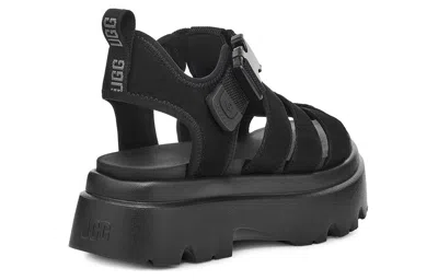 Ugg Cora52698s Sandals Womenblack Nubuck Leather Adjustable Strap Zogg1848