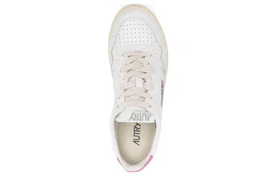 Autry White Logoed Leather Sneakers In White