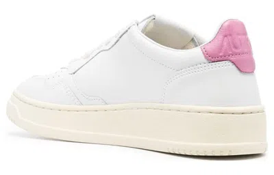 Autry White Logoed Leather Sneakers In White