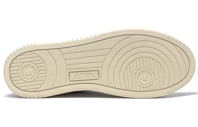 Autry White Logoed Leather Sneakers In White