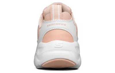 Skechers (wmns)  D Lites Low Running Shoes White/pink In Nude