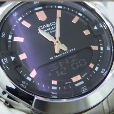 Casio Waterproof Analog-digital Watch 'silver Rose Gold'