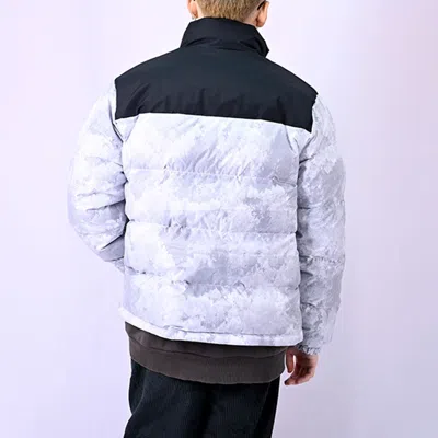 Converse Short Down Jacket 'grey' In Blue