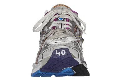 Balenciaga Men White Gradient Runner Sneakers In Neutral