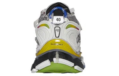 Balenciaga Men White Gradient Runner Sneakers In Neutral