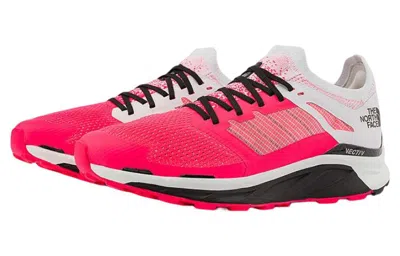 The North Face (wmns)  Flight Vectiv Low Top Sneakers 'white With Brilliant Coral' In Pink