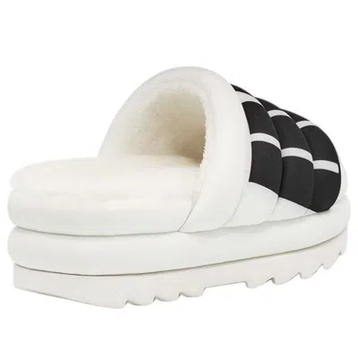 Ugg Maxi Genuine Shearling Lined Sandal In White