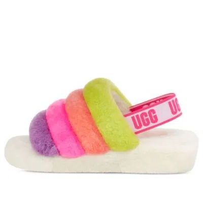 Ugg (wmns)  Fluff Yeah Slide 'white Taffy Pink Multi'