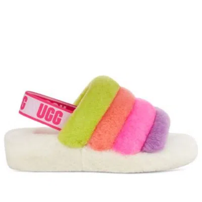 Ugg (wmns)  Fluff Yeah Slide 'white Taffy Pink Multi'