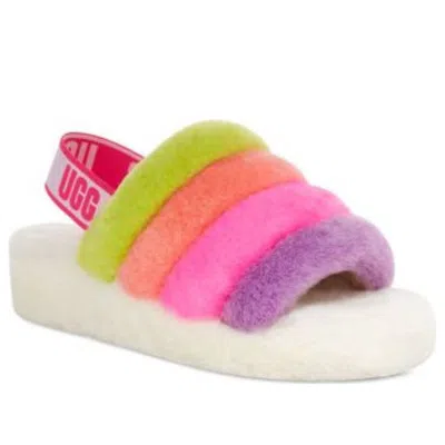 Ugg (wmns)  Fluff Yeah Slide 'white Taffy Pink Multi'