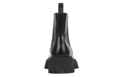 Balenciaga Tractor Bootie L20 Leather Boots In Black