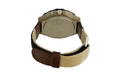 Casio Men's  Waterproof Quartz Luminous Dial 28.4mm Nylon Strap Watch Mens Khaki Analog In Multi