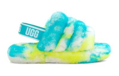 Ugg (ps)  Fluff Yeah Clog Slipper 'oasis Blue Sulphur'