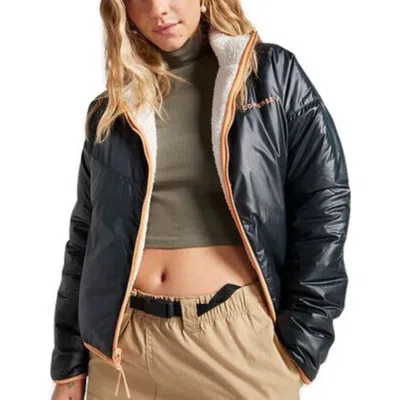 Converse (wmns)  Reversible Sherpa Full-zip Jacket 'egret Black' In Neutral