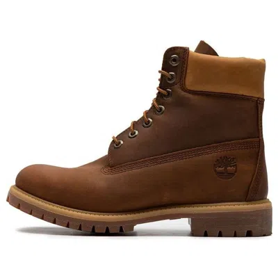 Timberland Premium 6 Inch Waterproof Boot 'medium Brown Yellow' In Brown