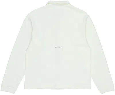 Adidas Originals Adidas Solid Color Logo Single Breasted Lapel Long Sleeves White Jacket