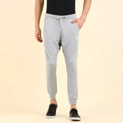 Nike Men's  Solid Color Brand Logo Alphabet Printing Lacing Knit Casual Pants/trousers Gray