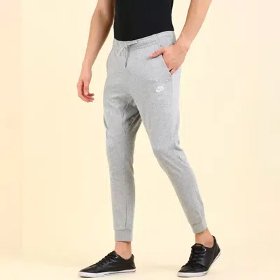 Nike Men's  Solid Color Brand Logo Alphabet Printing Lacing Knit Casual Pants/trousers Gray