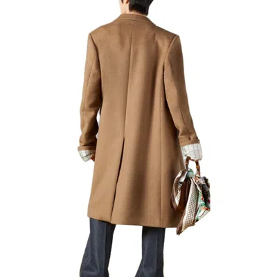 Gucci Single-breasted Camel Hair Coat In Brown