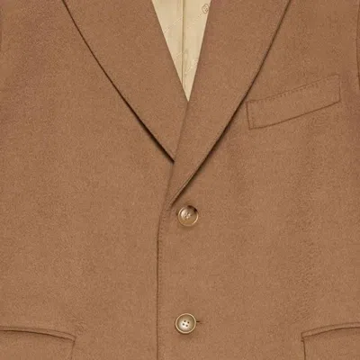 Gucci Single-breasted Camel Hair Coat In Brown