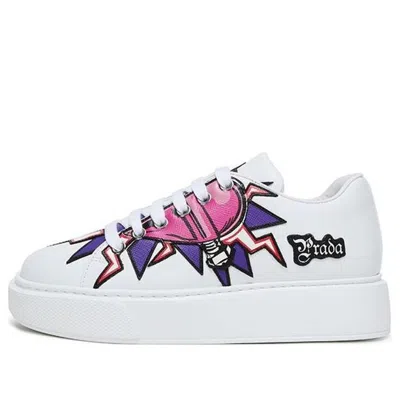 Prada (wmns)  Graphic Heart Platform Sneakers 'white Multi-color'