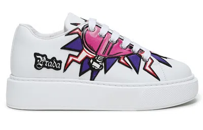 Prada (wmns)  Graphic Heart Platform Sneakers 'white Multi-color'