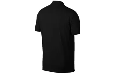 Nike Casual Breathable Solid Color Golf Short Sleeve Polo Shirt Black In Animal Print