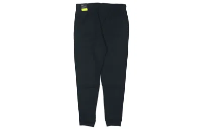 Nike Casual Sports Logo Solid Color Bundle Feet Pants Black