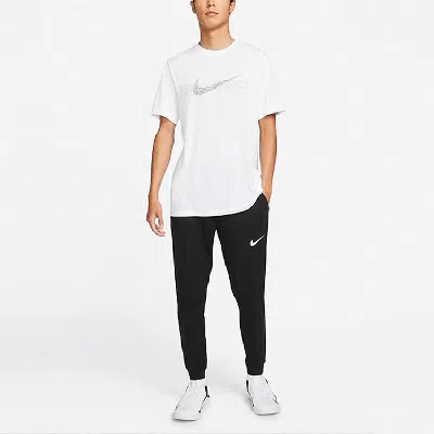 Nike Casual Sports Logo Solid Color Bundle Feet Pants Black