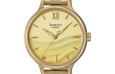 Casio Seawave Subject Fashion 3d Minimalistic Watch Sapphire Crystal Gradient Gold