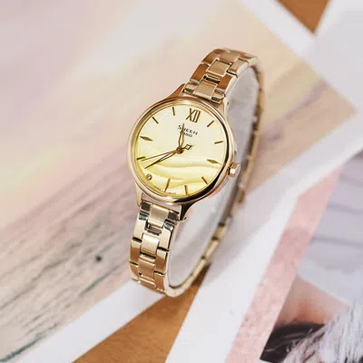 Casio Seawave Subject Fashion 3d Minimalistic Watch Sapphire Crystal Gradient Gold