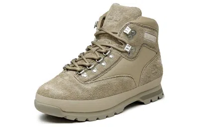 Timberland X Nonnative Euro Hiker Leather And Fabric Mid Hiker 'lt Beige Suede' In Neutral