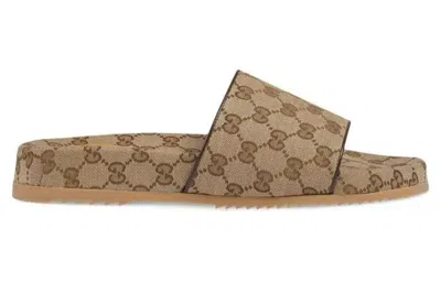 Gucci Pursuit Gg Slide In Brown