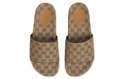 Gucci Pursuit Gg Slide In Brown