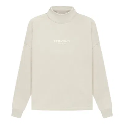 Essentials Fear Of God  Ss22 Relaxed Mockneck Wheat Logo In Neutral
