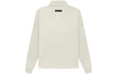 Essentials Fear Of God  Ss22 Relaxed Mockneck Wheat Logo In Neutral