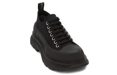 Alexander Mcqueen Tread Slick Sneakers In Black Silver