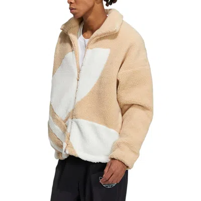 Adidas Originals Fw22 Sherpa Jacket Tr Logo In Multi