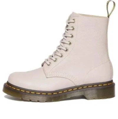 Dr. Martens 1460 Combat Boots In Taupe Leather In Multi