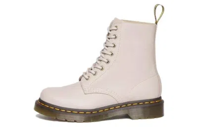 Dr. Martens 1460 Combat Boots In Taupe Leather In Multi