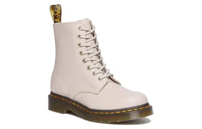 Dr. Martens 1460 Combat Boots In Taupe Leather In Multi