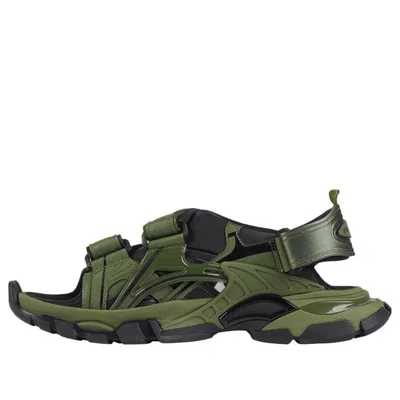 Balenciaga Track Sandal 'khaki Black' In Green