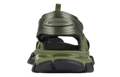 Balenciaga Track Sandal 'khaki Black' In Green