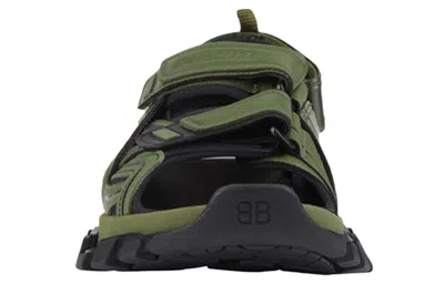 Balenciaga Track Sandal 'khaki Black' In Green