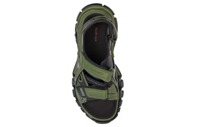 Balenciaga Track Sandal 'khaki Black' In Green
