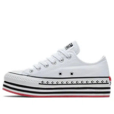 Converse (wmns)  Chuck Taylor All Star Platform Layer Low 'logo Play - White' In White